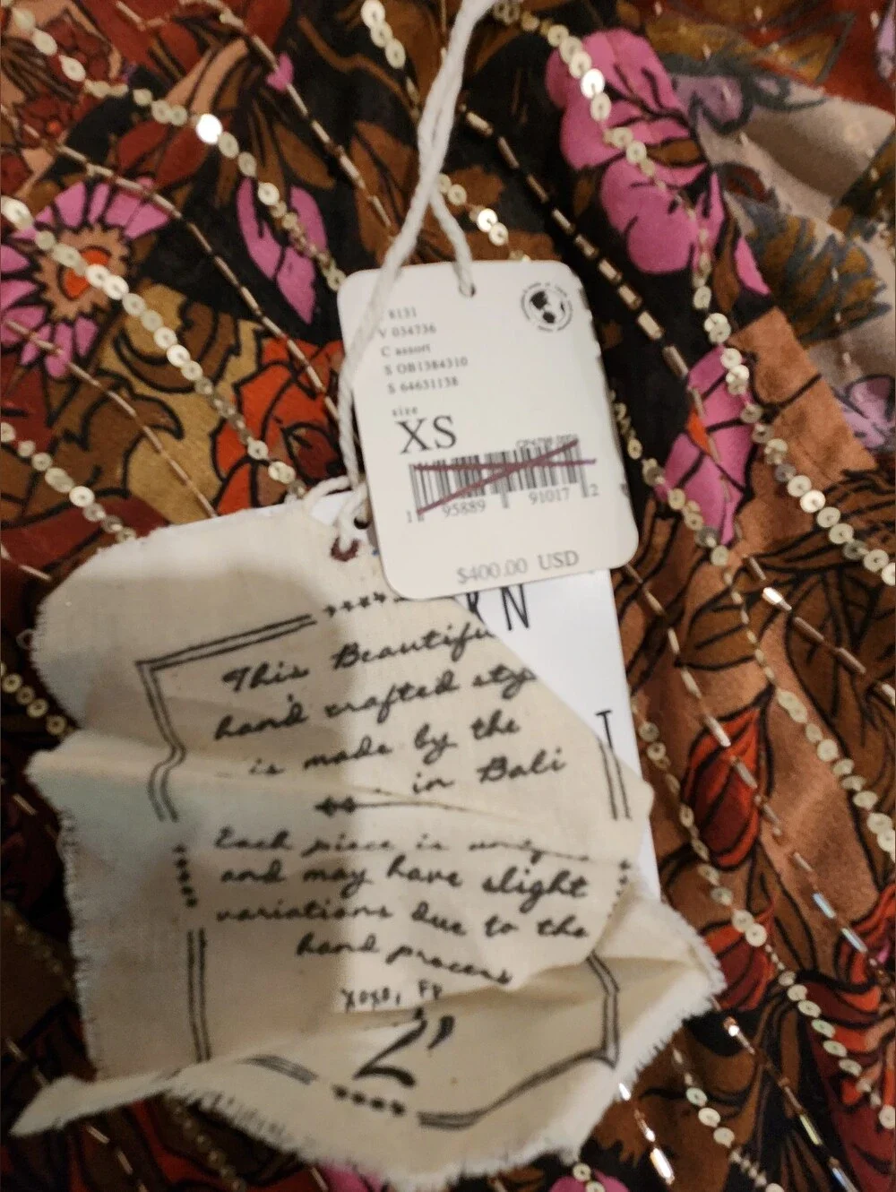 Free People Floral Maxi Dress in Brown, Pink, Black